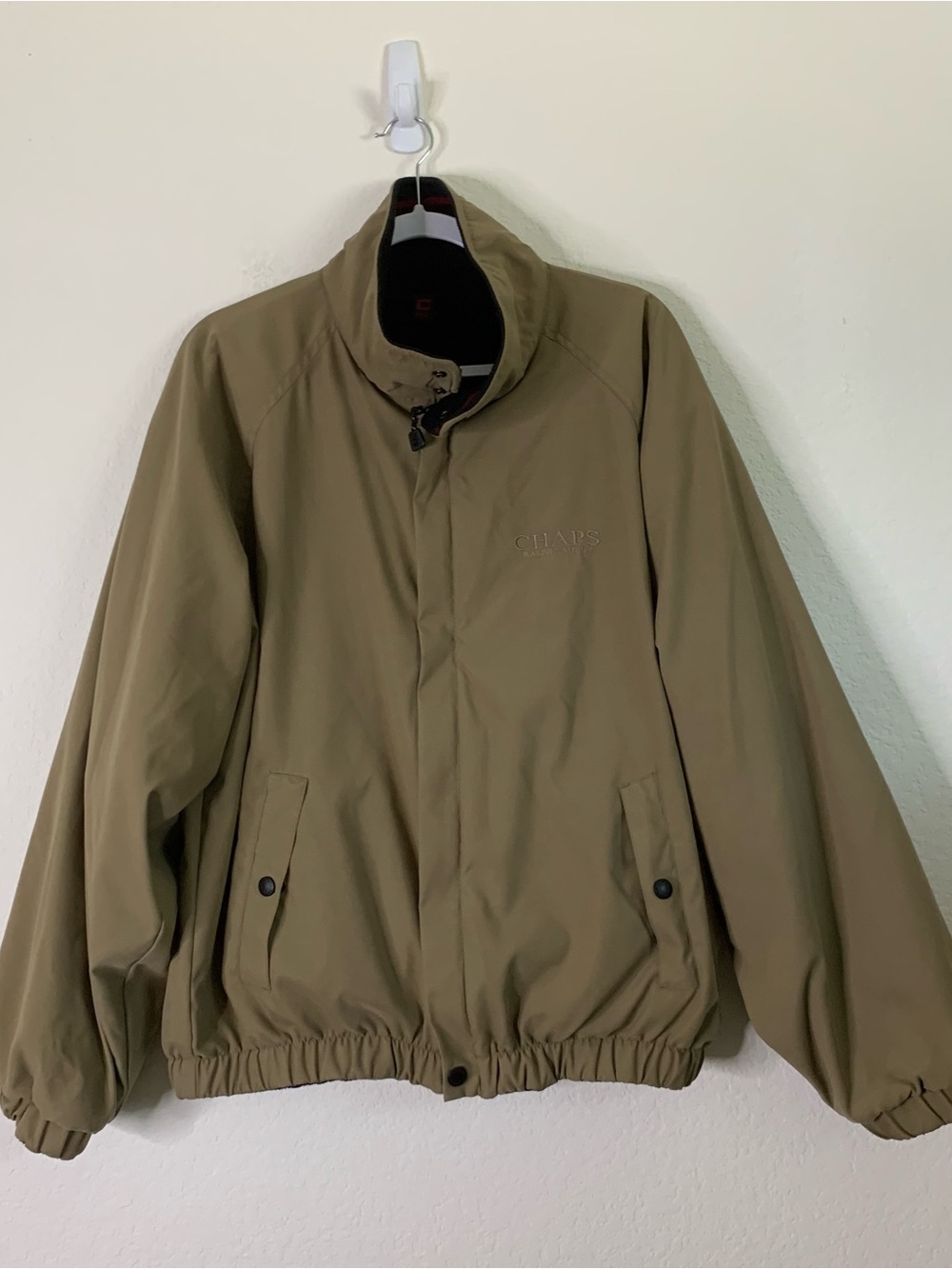 Chaps ralph Lauren reversible full zip fleece Lined jacket L